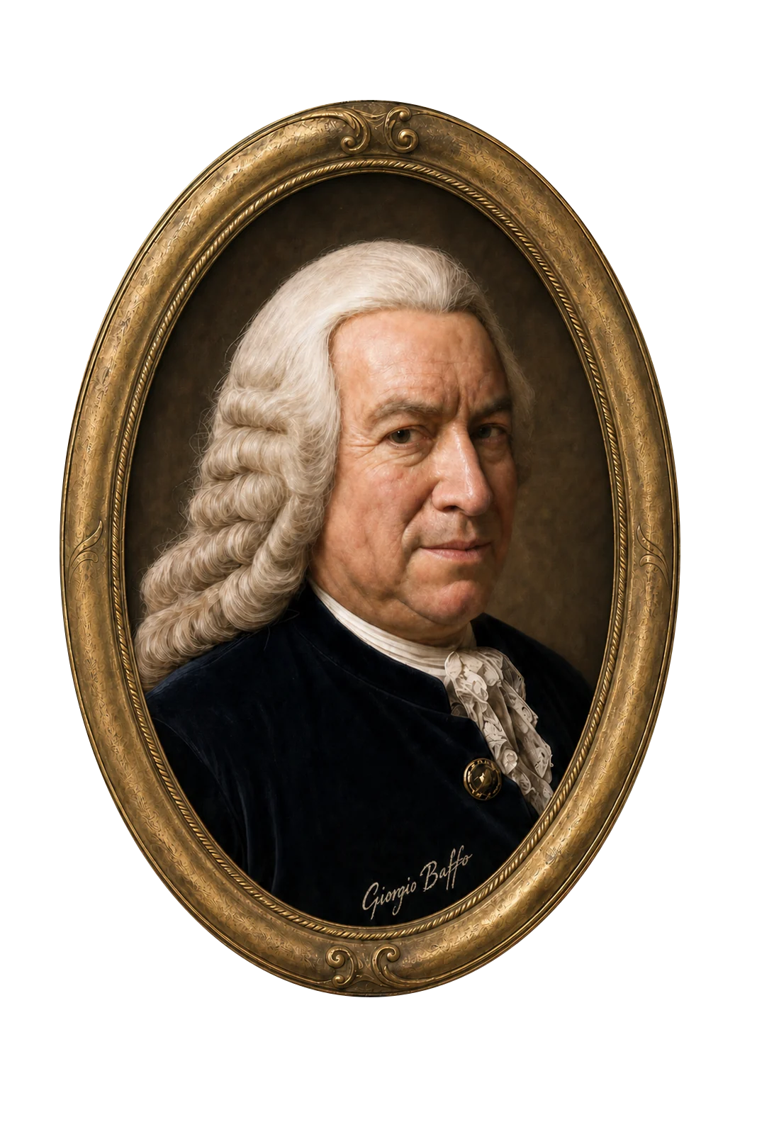 Oval-framed portrait of Giorgio Baffo, an eighteenth-century Venetian poet